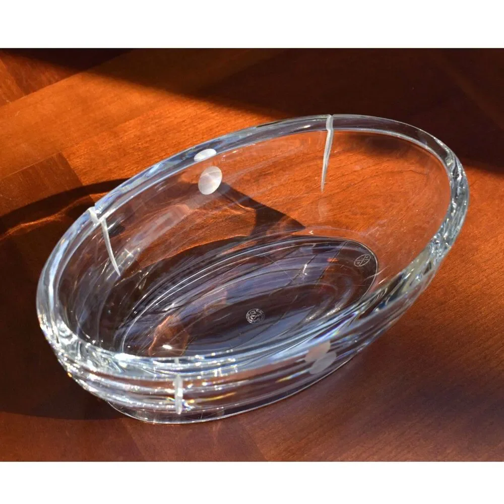 Vintage Baccarat Tranquility Oval Art Glass Crystal Bowl – Made in France